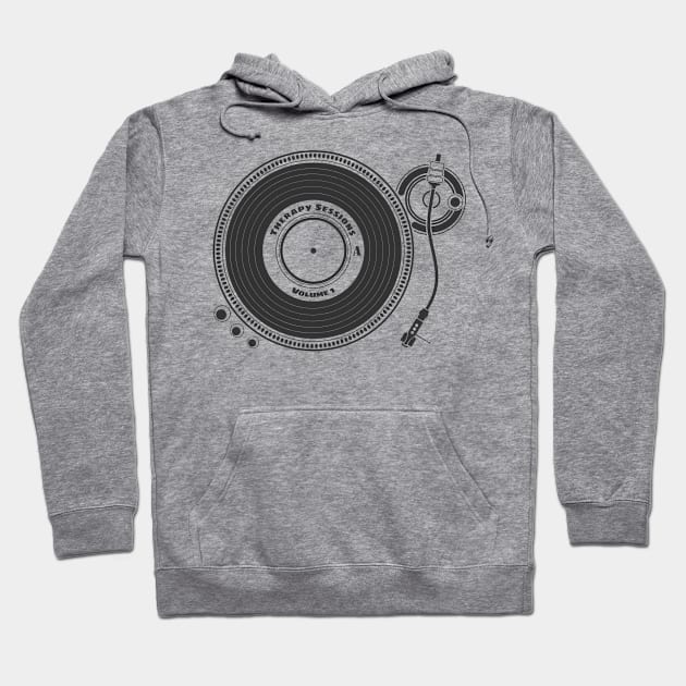 Therapy Sessions Noir Hoodie by urrin DESIGN